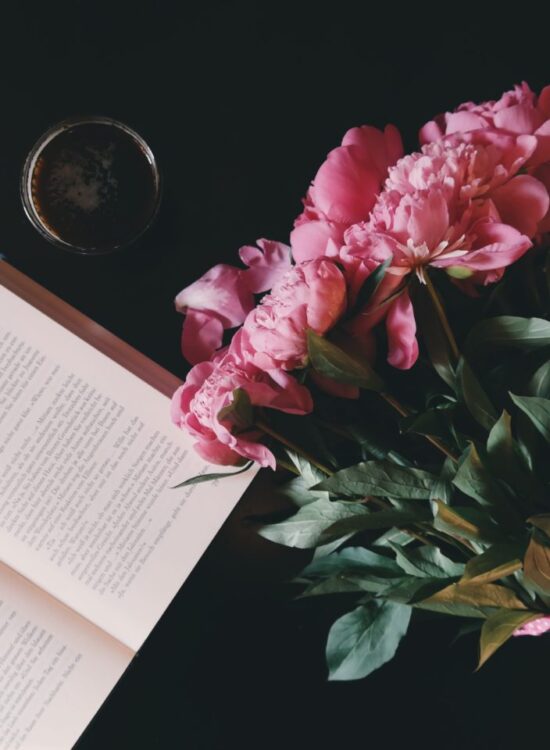 books and flowers